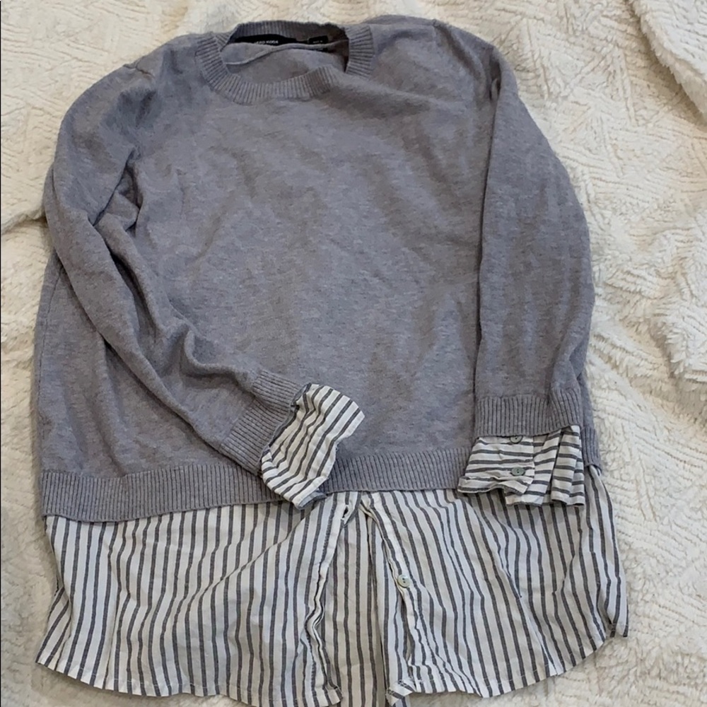 Grey Sweater Shirt